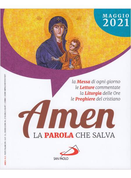 AMEN LA PAROLA CHE SALVA MAGGIO 2021