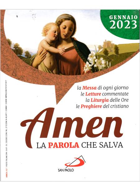 AMEN LA PAROLA CHE SALVA GENNAIO 2023