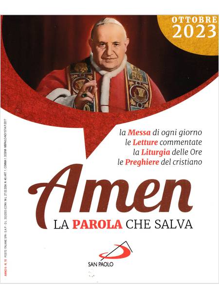 AMEN LA PAROLA CHE SALVA OTTOBRE 2023