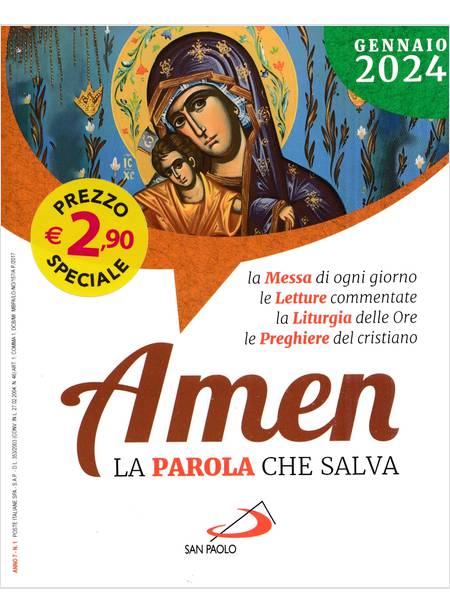 AMEN LA PAROLA CHE SALVA GENNAIO 2024