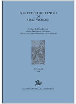 BOLLETTINO DEL CENTRO DI STUDI VICHIANI
