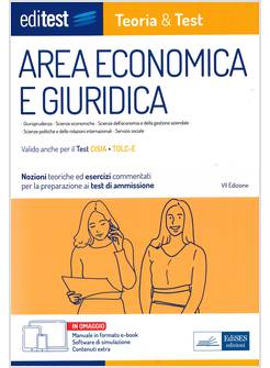 AREA ECONOMICA E GIURIDICA NOZIONI TEORICHE ED ESERCIZI VII EDIZIONE