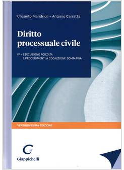 DIRITTO PROCESSUALE CIVILE 4 ESECUZIONE FORZATA E PROCEDIMENTI A COGNIZIONE