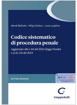 CODICE SISTEMATICO DI PROCEDURA PENALE
