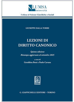 LEZIONI DI DIRITTO CANONICO 5 EDIZIONE AGGIORNATA AL 09/25