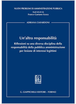 ALTRA RESPONSABILITA'. RIFLESSIONI SU UNA DIVERSA DISCIPLINA DELLA RESPONSABILIT