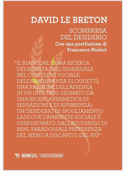 SCOMPARSA DEL DESIDERIO