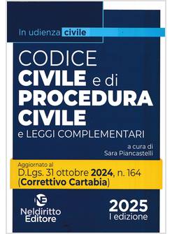 CODICE CIVILE E DI PROCEDURA CIVILE 2025 MINOR