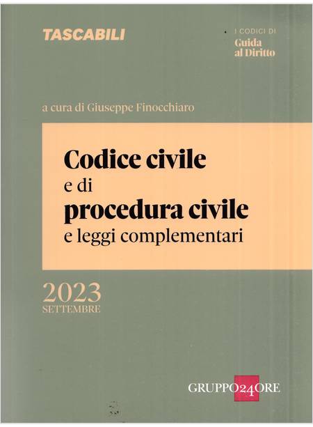 CODICE CIVILE E DI PROCEURA CIVILE MINOR 2023
