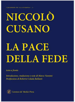 LA PACE DELLA FEDE TESTO LATINO A FRONTE