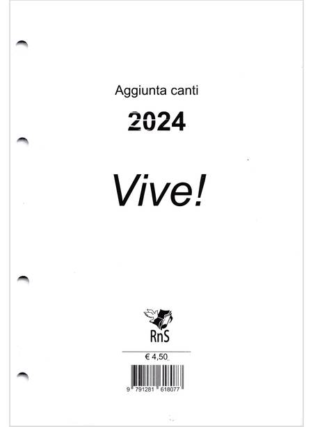 VIVE! AGGIUNTA CANTI 2024 FORMATO A5