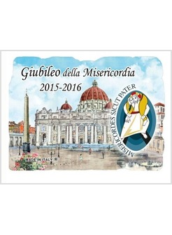 MAGNETICO IN RESINA CM 5 X 7 LOGO GIUBILEO SFONDO SAN PIETRO