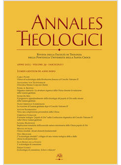 Annales Theologici 39 (2025), fascicolo 1