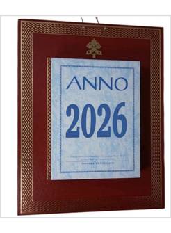CALENDARIO VATICANO BLOCCO 2026 FONDO ROSSO