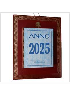 CALENDARIO VATICANA 2025 BLOCCO CON CARTONE ROSSO