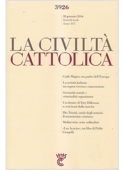 LA CIVILTA' CATTOLICA N. 3926   18 GENNAIO 2014 COMMISSIONE TEOL. INTERNAZIONALE