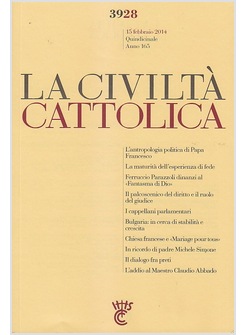 LA CIVILTA' CATTOLICA 3928 15 FEBBRAIO 2014 