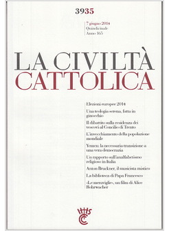 LA CIVILTA' CATTOLICA 3935  7 GIUGNO 2014  ELEZIONI EUROPEE 2014