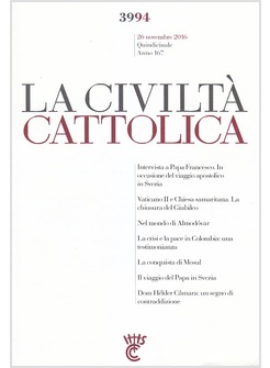 LA CIVILTA' CATTOLICA 3994 26 NOVEMBRE 2016