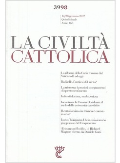 LA CIVILTA' CATTOLICA 3998 14/28 GENNAIO 2017