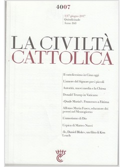 LA CIVILTA' CATTOLICA 4007 3/17 GIUGNO 2017