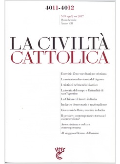 LA CIVILTA' CATTOLICA 4011-4012  5-19AGO/2SET 2017