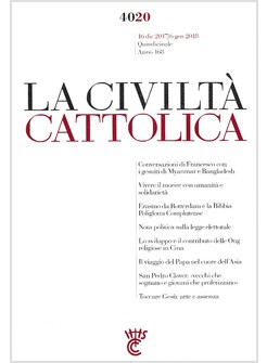 LA CIVILTA' CATTOLICA 4020 16 DIC 2017/6 GEN 2018