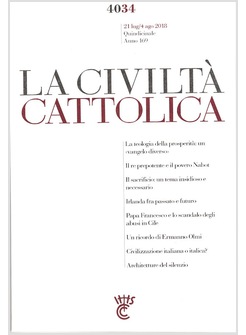 LA CIVILTA' CATTOLICA 4034 21 LUG/4 AGO 2018 