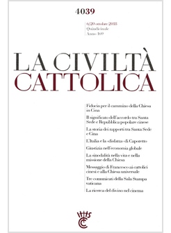 LA CIVILTA' CATTOLICA 4039 6/20 OTTOBRE 2018 