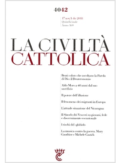 LA CIVILTA' CATTOLICA 4042 17/11 -1/12/18 ALDO MORO A 40 ANNI DAL SUO SACRIFICIO