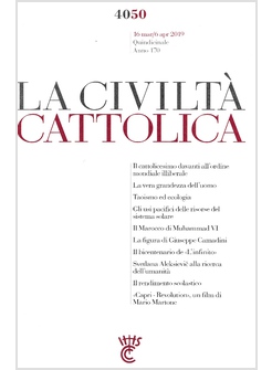 LA CIVILTA' CATTOLICA 4050 16 MAR/6 APR 2019