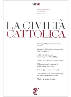 LA CIVILTA' CATTOLICA 4058 20 LUG/3 AGO 2019 SINODO PER L'AMAZZONIA