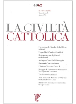 LA CIVILTA' CATTOLICA 4062 21 SET/5 OTT 2019 