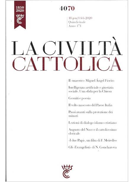 LA CIVILTA' CATTOLICA 4070 18 GEN / 1 FEB 2020 