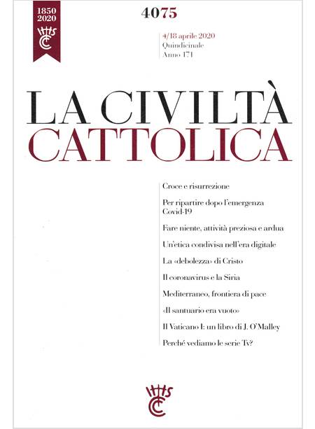 LA CIVILTA' CATTOLICA 4075  4/18 APR 2020