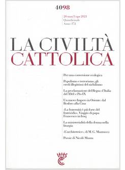 LA CIVILTA' CATTOLICA 4098 20 MAR/3 APR 2021