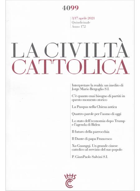 LA CIVILTA' CATTOLICA 4099 3/17 APRILE 2021  IN RICORDO DI P. GIANPAOLO SALVINI