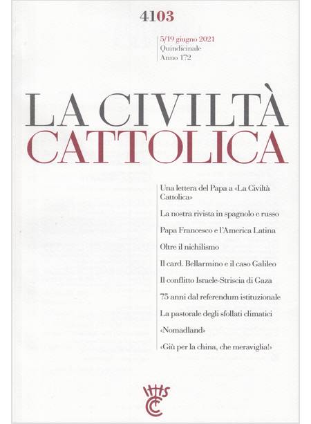 LA CIVILTA' CATTOLICA 4103 5-19 GIUGNO 2021 IL 75 ANNIVERSARIO DAL REFERENDUM