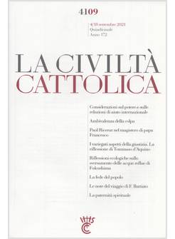 LA CIVILTA' CATTOLICA 4109 4-18 SET TEMBRE 2021 CONSIDERAZIONI SUL POTERE