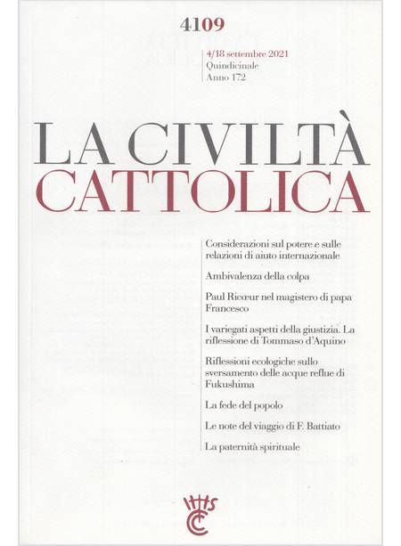 LA CIVILTA' CATTOLICA 4109 4-18 SET TEMBRE 2021 CONSIDERAZIONI SUL POTERE