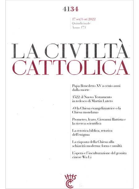 LA CIVILTA' CATTOLICA 4134  17 SET/1 OTT 2022  