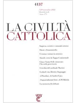 LA CIVILTA' CATTOLICA 4137 5/19 NOVEMBRE 2022 IMPRESA SOCIETA' E COMUNITA' UMANA