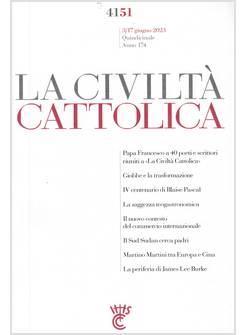 LA CIVILTA' CATTOLICA 4151  3/17 GIUGNO 2023 IL LIBRO DI GIOBBE COME