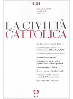 LA CIVILTA' CATTOLICA 4154 15 LUG/29LUG 2023 IL PENSIERO GIURIDICO