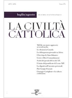 LA CIVILTA' CATTOLICA 4195/4196 LUGLIO AGOSTO 2025