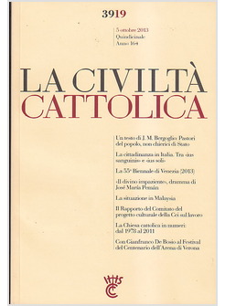 CIVILTA' CATTOLICA 3919 DEL 5 OTTOBRE 2013