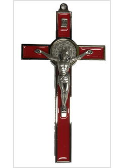 CROCE S. BENEDETTO NIKEL CM 13,5 SMALTATA ROSSO