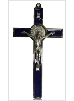 CROCE S. BENEDETTO NIKEL CM 20 SMALTATA BLU