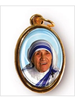 MEDAGLIA OVALE SANTA MADRE TERESA DI CALCUTTA CM 2