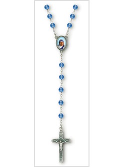 ROSARIO SANTA MADRE TERESA DI CALCUTTA VETRO MM6 BLU SCURO